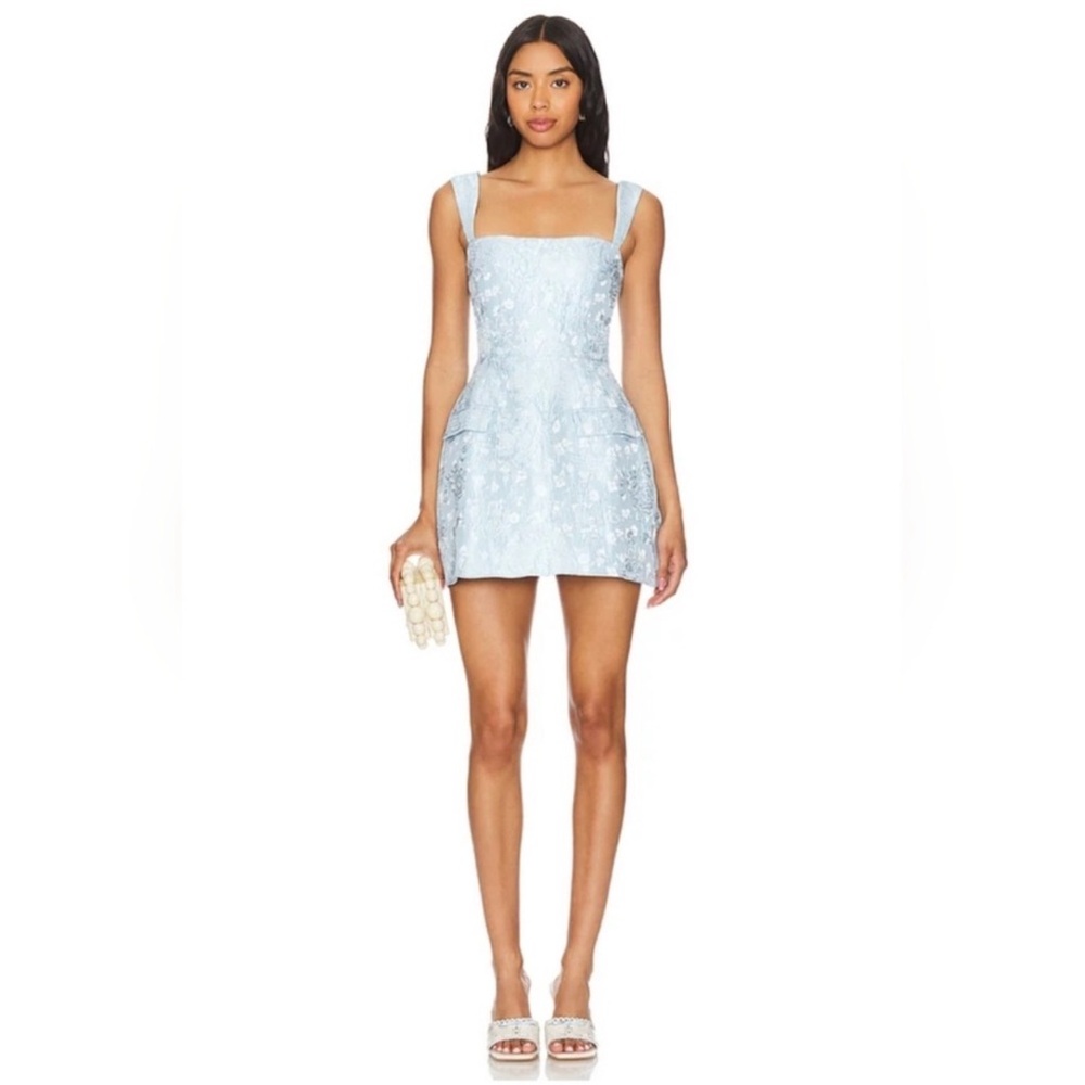 Amanda Uprichard Blue Sequin Embellished Mini Dress